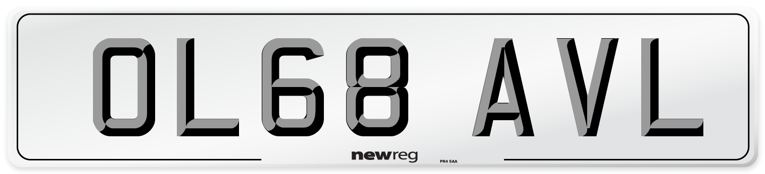 OL68 AVL Number Plate from New Reg